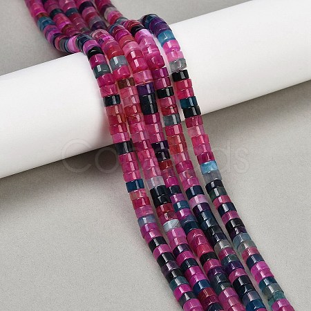 Dyed Natural Agate Beads Strands G-U030-B01-03-1