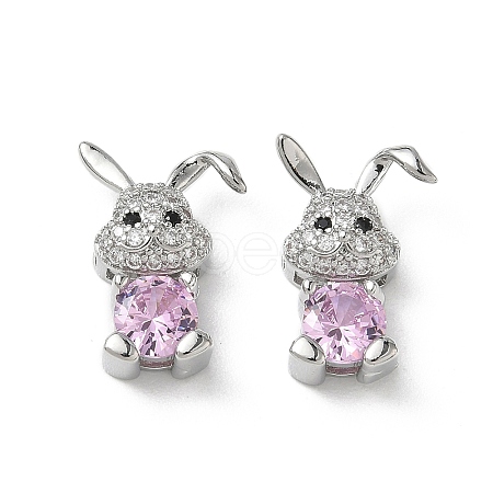 Brass Micro Pave Mixed Color Cubic Zirconia Pendants KK-A299-07P-1