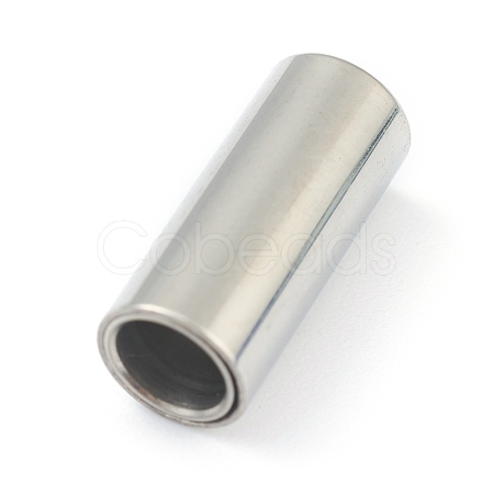 Tarnish Resistant 304 Stainless Steel Magnetic Clasps with Glue-in Ends STAS-O148-06B-1