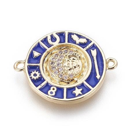 Brass Enamel Links Connectors KK-o113-11A-G-1