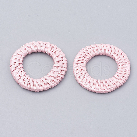 Handmade Spray Painted Reed Cane/Rattan Woven Linking Rings WOVE-N007-01D-1
