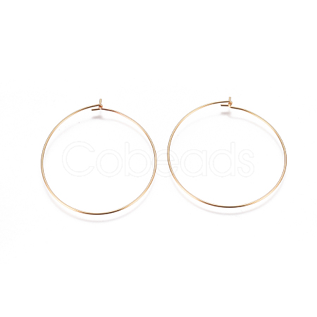 304 Stainless Steel Hoop Earrings Findings X-STAS-F227-54E-G-1