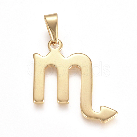 304 Stainless Steel Pendants STAS-L210-06G-G-1