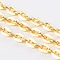 Iron Cable Chains, Unwelded, with Spool, Flat Oval, Cadmium Free & Lead Free, Golden, 4x2.7x0.7mm, about 328.08 Feet(100m)/roll