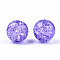 Transparent Crackle Acrylic Round Beads Strands, No Hole, Orchid, 12mm