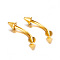 304 Stainless Steel Eyebrow Rings, Curved Barbell, Eyebrow Piercing Jewelry, Golden, 3mm, Pin: 1.2x8mm