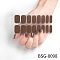 Nail Art Full Cover Nail Stickers, Glitter Powder Stickers, Self-Adhesive, for Nail Tips Decorations, Saddle Brown, 13.6x8x0.9cm, 16pcs/sheet