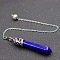 Natural Lapis Lazuli Dowsing Pendulums, with Alloy Findings, Cone, 510~800mm