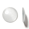 Cat Eye Glass Cabochons, Half Round/Dome, White, about 18mm in diameter, 4.8mm thick