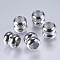 201 Stainless Steel Beads, with Plastic, Slider Beads, Stopper Beads, Column, Stainless Steel Color, 9x9mm, Hole: 3mm