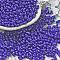 Baking Paint Glass Seed Beads, Peanut, Mauve, 5.5~6x3~3.5x3mm, Hole: 1~1.2mm, about 4000pcs/pound