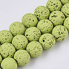 Spray Painted Natural Lava Rock Beads Strands X-G-N0324-C-08-1