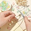40Pcs 4 Colors Rainbow Iridescent Plating Acrylic Pendants MACR-CJ0001-59-4