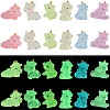 24pcs 6 Styles Luminous Resin 3D Unicorn Figurines DJEW-SZ0001-15-1