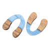 Resin & Walnut Wood Pendants RESI-S389-058B-3