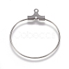 Tarnish Resistant 304 Stainless Steel Wire Pendants STAS-M274-020B-1