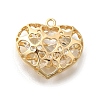 Brass with Cubic Zirconia Pendants KK-E792-30G-02-1