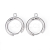 201 Stainless Steel Huggie Hoop Earring Findings STAS-P283-01G-S-3