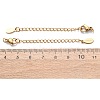 304 Stainless Steel Chain Extender with Oval Charms Ion Plating(IP) STAS-G383-07G-3