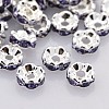 Brass Rhinestone Spacer Beads RB-A014-L6mm-18S-1