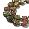 Natural Unakite Beads Strands G-NH0004-026-4