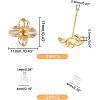 20Pcs Brass Stud Earring Findings KK-FH0004-63-2