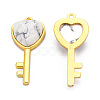 Natural Howlite Pendants G-N326-158-18-2