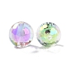 UV Plating Rainbow Iridescent Acrylic Beads OACR-H112-16B-2