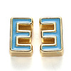 Rack Plating Alloy Enamel Beads X-ENAM-S122-033E-NR-2