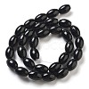 Natural Black Jasper Beads Strands G-B106-B17-01-4