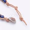 Cowhide Leather Cord Bracelets BJEW-JB03279-4