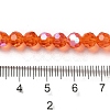Electroplate Transparent Glass Beads Strands EGLA-A035-T6mm-L05-4