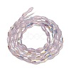 Baking Painted Glass Beads Strands DGLA-D001-01I-2