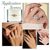 5Pcs 5 Styles Adjustable Brass Micro Pave Clear Cubic Zirconia Ring Components KK-WR0001-86-5