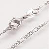 Brass Chain Necklaces MAK-F015-02P-2