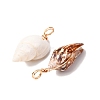 120Pcs 3 Styles Shell Pendants PALLOY-HY00003-2