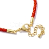 Polyester Cord Braided Bracelet Makings MAK-Z003-01G-07-3