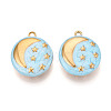 304 Stainless Steel Enamel Pendants STAS-N124-02G-2