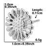 304 Stainless Steel Flower Stud Earrings for Women BE5708-1-1