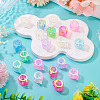 20Pcs UV Plating Transparent Acrylic European Beads OACR-TADJ0001-19Q-4