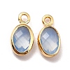 Eco-Friendly Brass with Glass Pendants KK-K268-01J-2