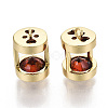 Brass Cubic Zirconia Charms X-KK-S356-067B-NF-1