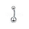 304 Stainless Steel 15 Gauge Round Belly Button Rings WGFD174-04-1