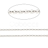 Anti-Tarnish Rhodium Plated 925 Sterling Silver Flat Cable Chains STER-F052-04P-2