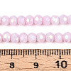 Anti-Tarnish Electroplate Rondelle Glass Beads Strands X-EGLA-T021-4mm-17-03-4