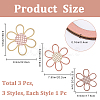 3Pcs Natural Wood Pendant Sets WOOD-WH20002-03B-2
