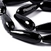 Natural Black Stone Beads Strands G-I328-04-4