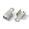 Non-Tarnish 201 Stainless Steel Ribbon Crimp Ends STAS-C097-52P-2