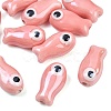 Handmade Porcelain Beads LS-PORC-WH0019-02B-1