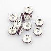 Brass Grade A Rhinestone Spacer Beads RSB038NF-16-1